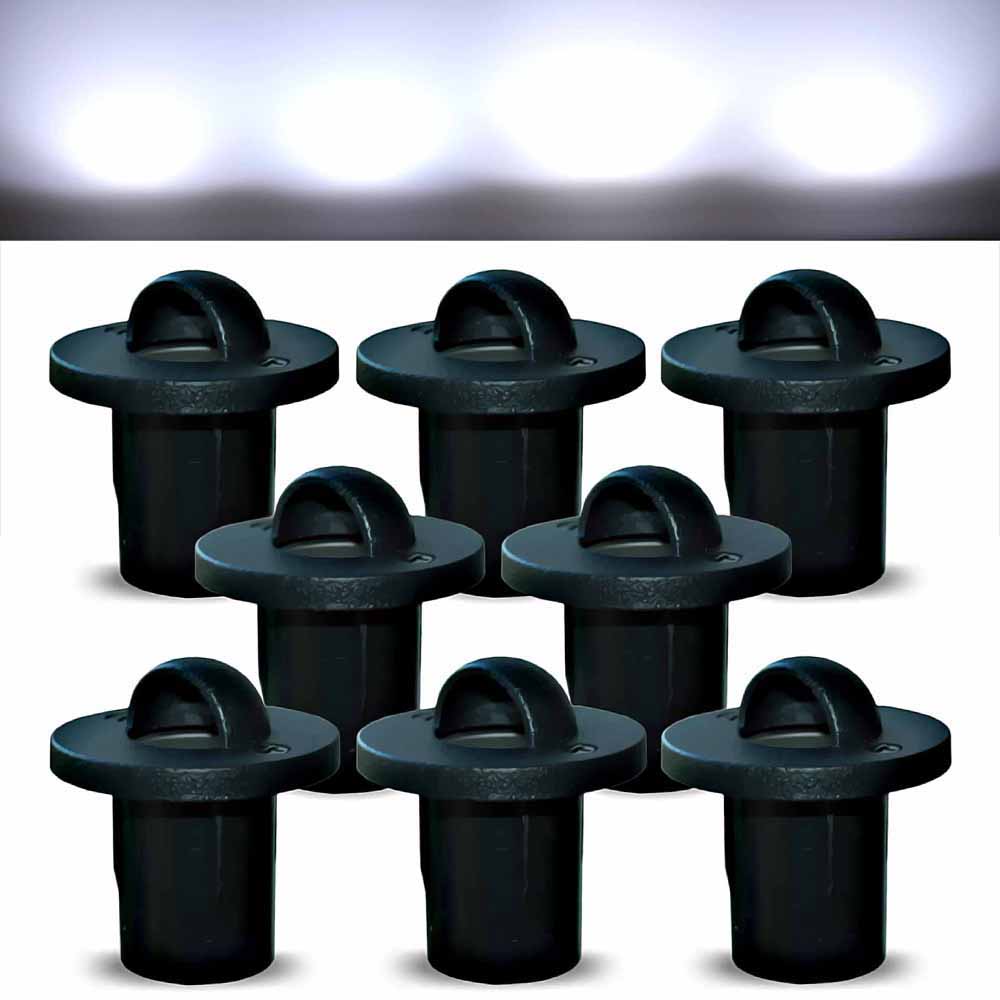 Domed lighting kit with 40mm white LED bulbs on a gray surface