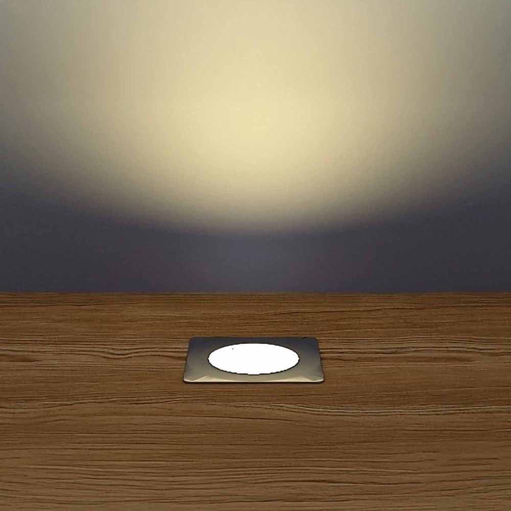 30mm Square Decking Plinth Lights - Warm White