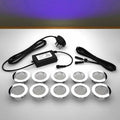 Lighting kit with 60mm ultra violet LED bulbs and power adapter on a gray surface