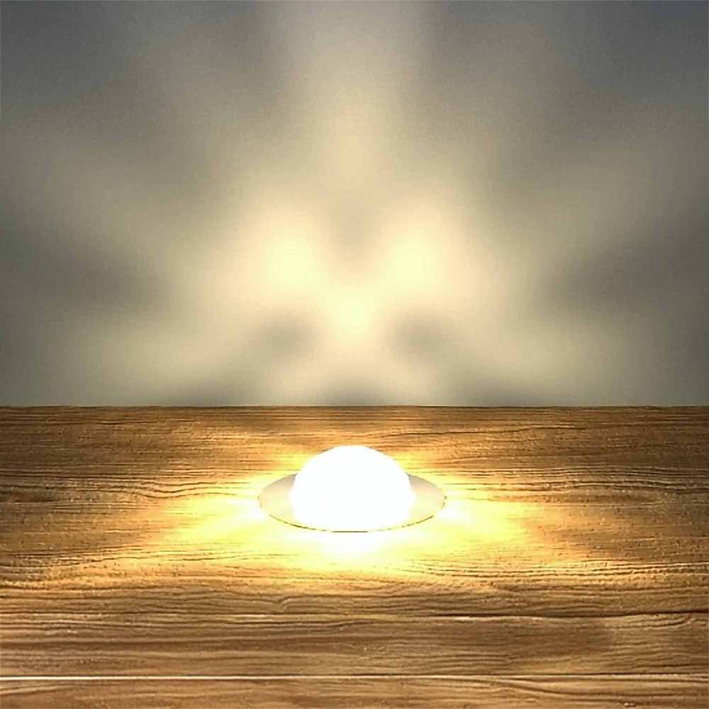 30mm Crystal Dome Decking Plinth Lights - Warm White