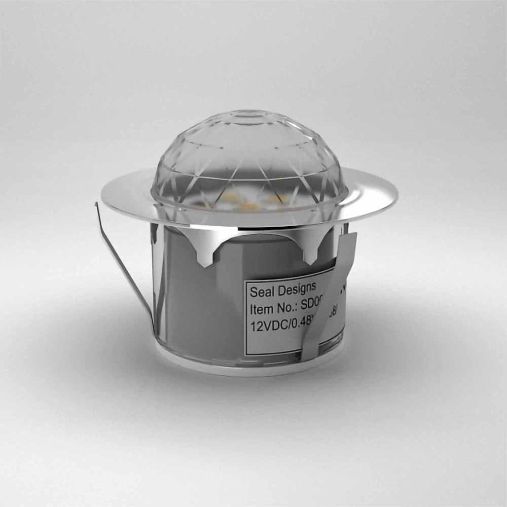 45mm Crystal Dome LED Light - Single