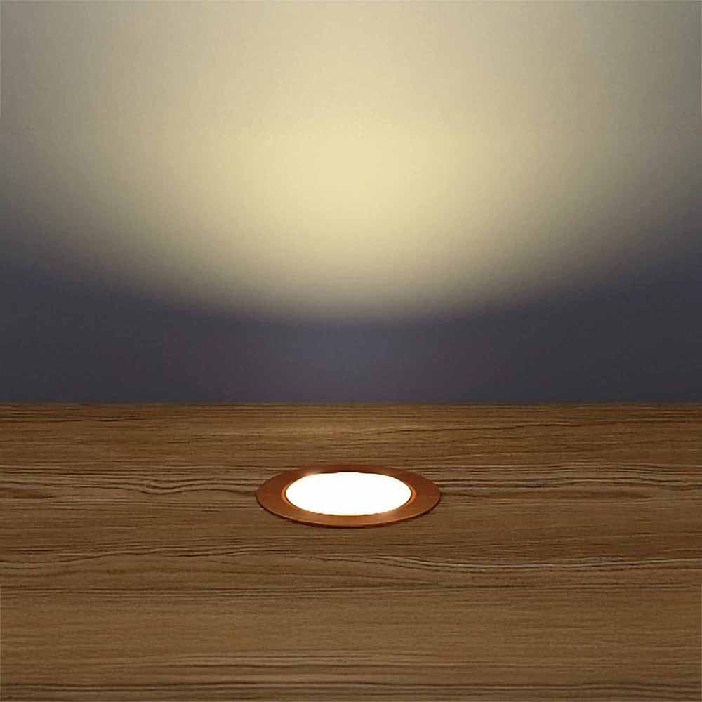 30mm Copper Decking Plinth Lights - Warm White