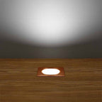 30mm Copper Square Decking Plinth Lights - White
