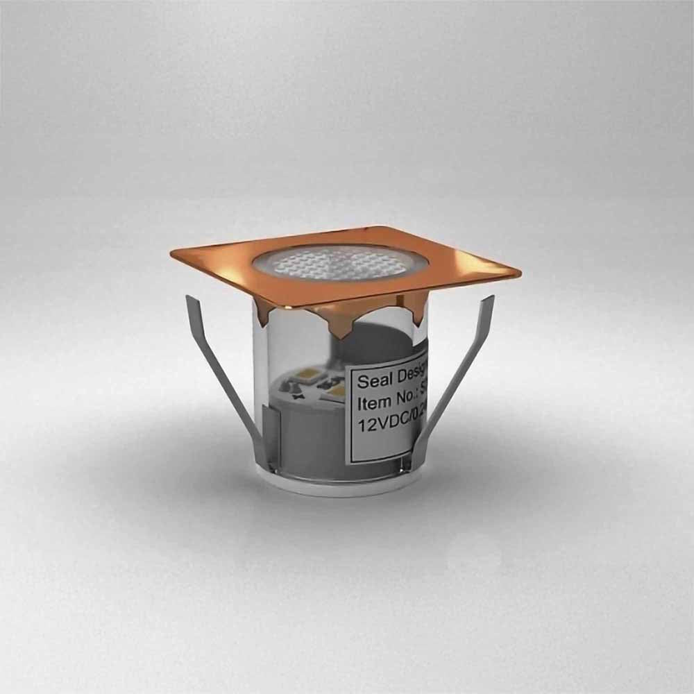 30mm Square Copper Lighting Kit - Blue