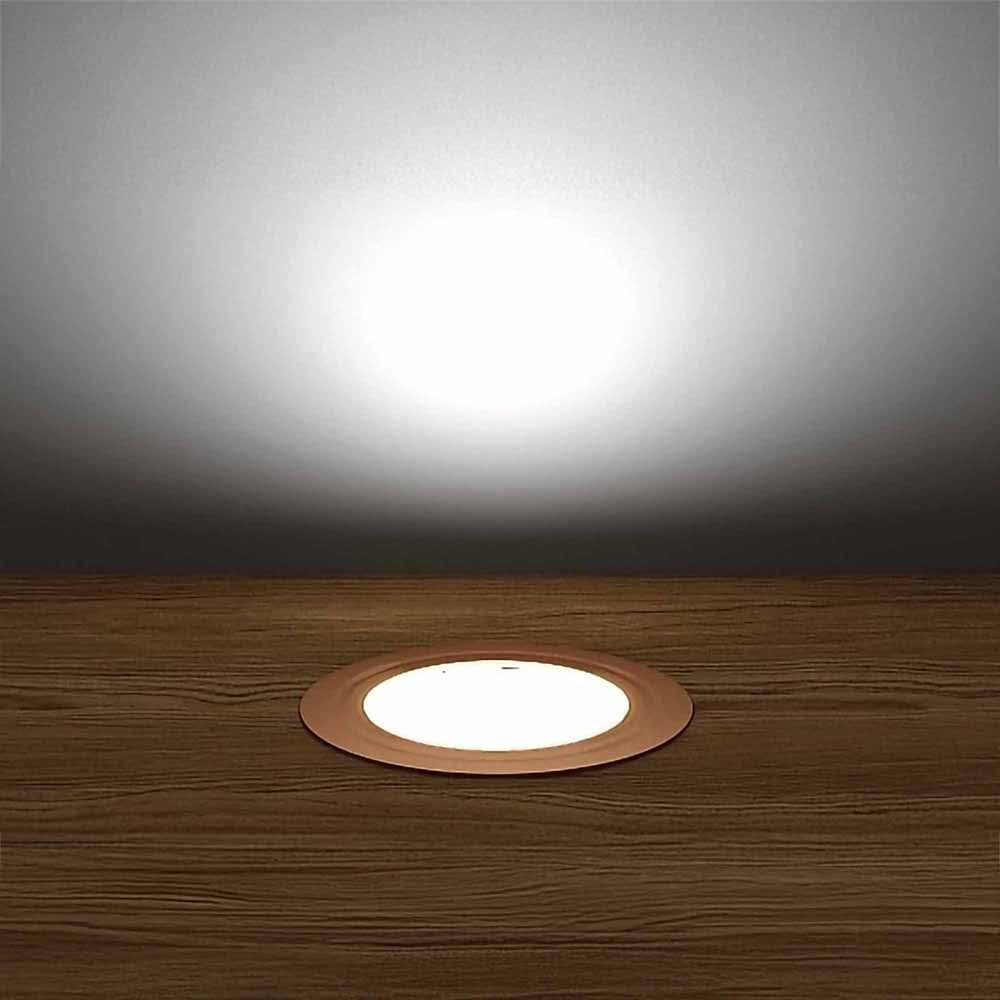 45mm Copper Decking Plinth Lights - White