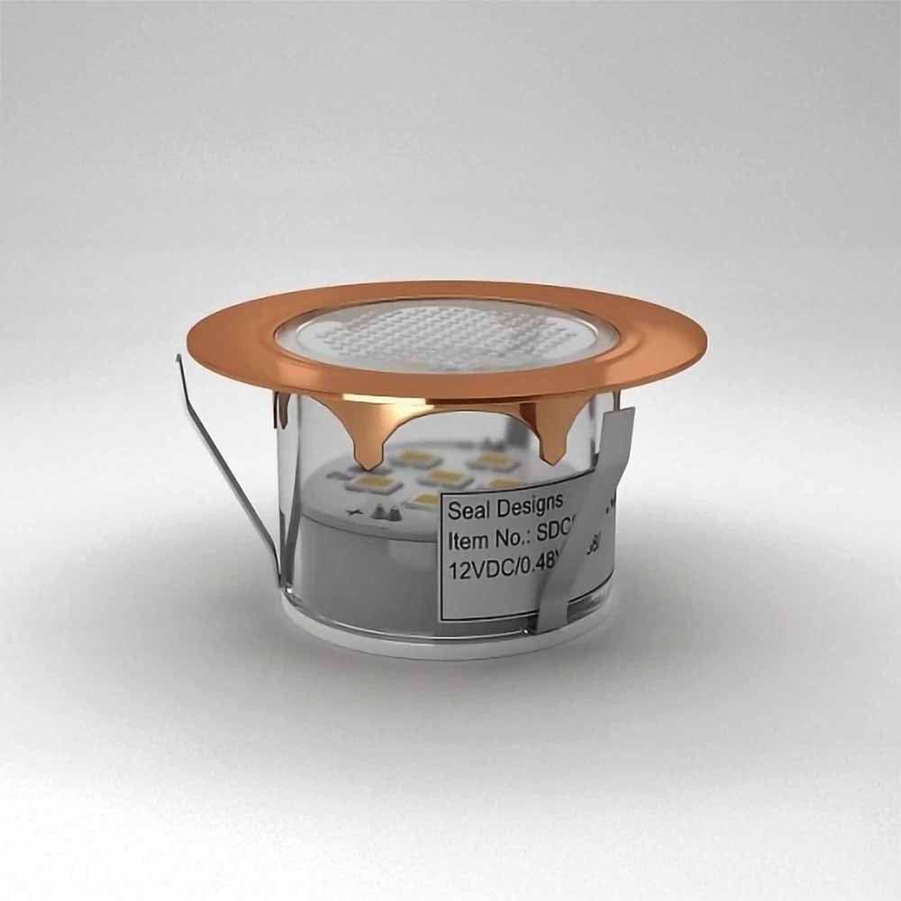 45mm LED Light - Single - Copper