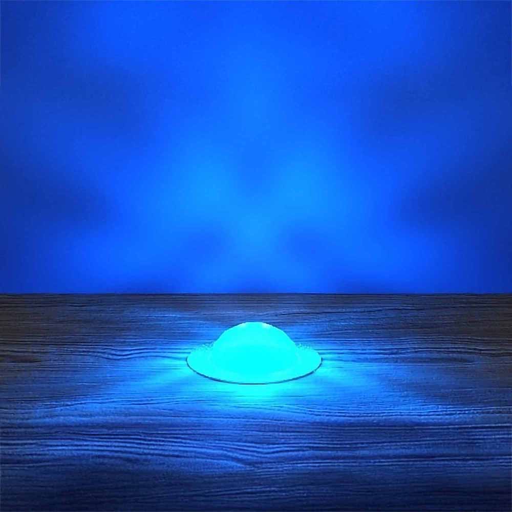30mm Copper Crystal Dome Decking Plinth Lights - Blue