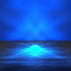 30mm Copper Crystal Dome Decking Plinth Lights - Blue