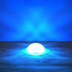 45mm Copper Crystal Dome Decking Plinth Lights - Blue
