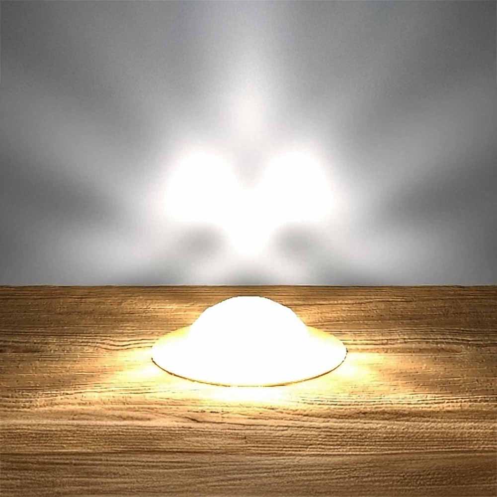 45mm Copper Crystal Dome Decking Plinth Lights - White