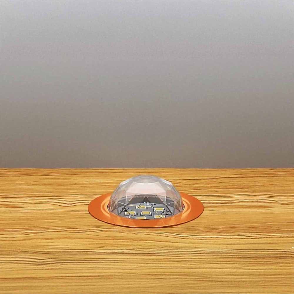 45mm Copper Crystal Dome LED Light - Single