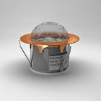 45mm Copper Crystal Dome Decking Plinth Lights - Warm White