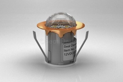 1 x 30mm Crystal Dome Light – Copper Bezel