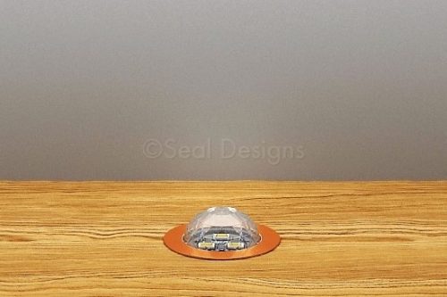 10 x 30mm Crystal Dome Kit – Blue – Copper Bezel